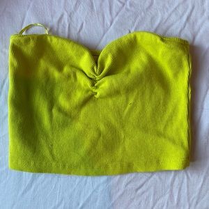 LIME GREEN BERSHKA TUBE TOP